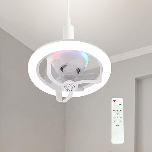 360 ° Rotating RGB Ceiling Fan Light 50W